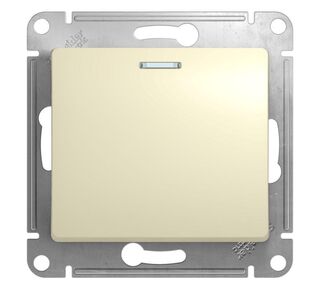 Механизм выключателя 1-кл. СП GLOSSA 10А IP20 10AX с подсветкой беж. Schneider Electric ( SchE) GSL000213
