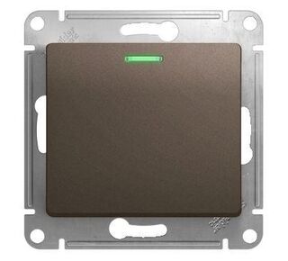 Механизм выключателя 1-кл. СП GLOSSA 10А IP20 10AX с подсветкой шоколад Schneider Electric ( SchE) GSL000813