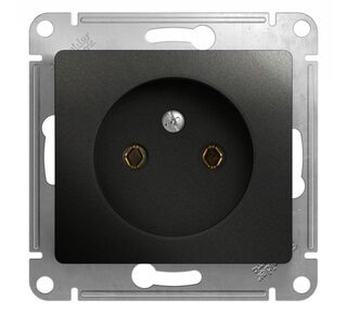 Механизм розетки 1-м Glossa 16А 250В без заземл. антрацит Schneider Electric ( SchE) GSL000741