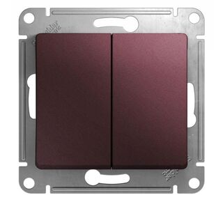 Выключатель 2-кл. СП Glossa сх. 5 10А IP20 10AX баклажан. Schneider Electric ( SchE) GSL001151