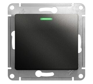 Механизм выключателя 1-кл. СП GLOSSA 10А IP20 10AX с подсветкой антрацит Schneider Electric ( SchE) GSL000713
