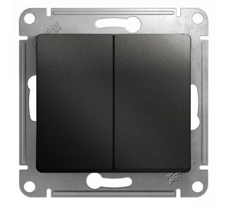 Механизм выключателя 2-кл. СП GLOSSA 10А IP20 10AX антрацит Schneider Electric ( SchE) GSL000751