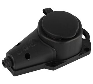 Колодка 1-м с заземл. 16A IP44 KX-1e-B-IP44 каучук. черн. Эра Б0068402