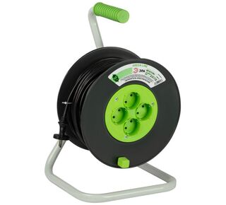 Удлинитель на пластик. катушке 4х50м без заземл. KAT-2x1.5-50m Greenline ПВС 2х1.5 Эра Б0065097