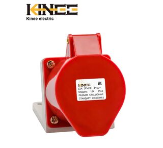 Разъем 124 стацион. 3P+PE 32А IP44 Kinee