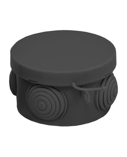 Коробка распаячная КМР-040-038 с крышкой 65х40 4 мембранных ввода IP54 черн. EKF plc-kmr-040-038-b