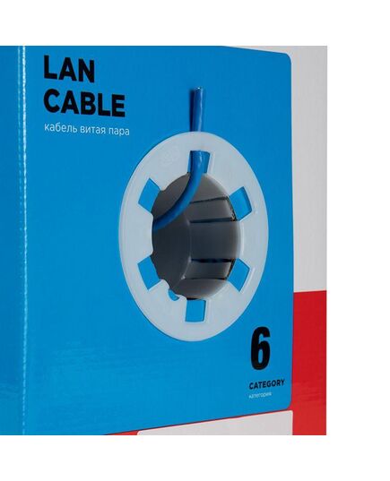 Кабель витая пара U/UTP кат.6 4х2х23AWG solid CU PVC син. (м) Rexant 01-0047, изображение 4