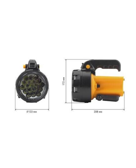 Фонарь-прожектор аккумуляторный Альфа PA-602 19LED литиевый аккум. 3А.ч ЗУ 220В + 12В (инд. упак.) Эра Б0031033, изображение 2