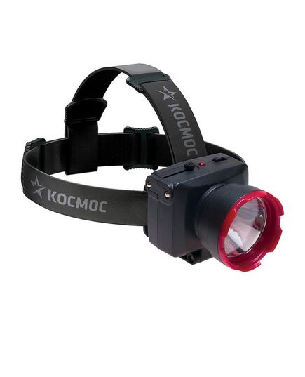 Фонарь аккумуляторный налобный H1W LED 1Вт 2 режима аккум. 0.5А.ч ЗУ 220В КОСМОС KOCAccuH1WLED