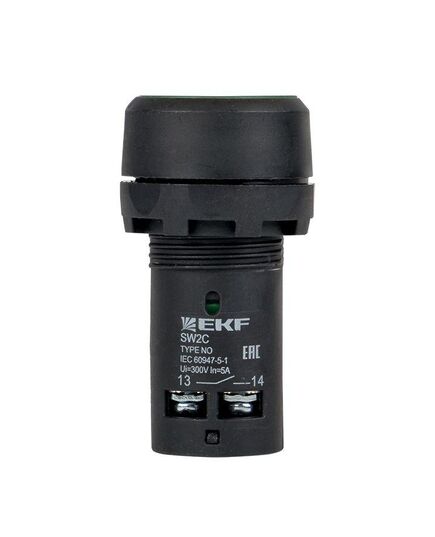 Кнопка SW2C-11 с фиксацией зел. NO+NC PROxima EKF sw2c-11f-g, изображение 3