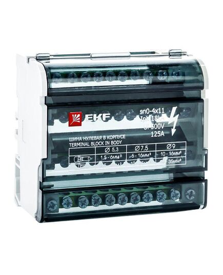 Шина нулевая в корпусе 4х11 EKF sn0-4x11