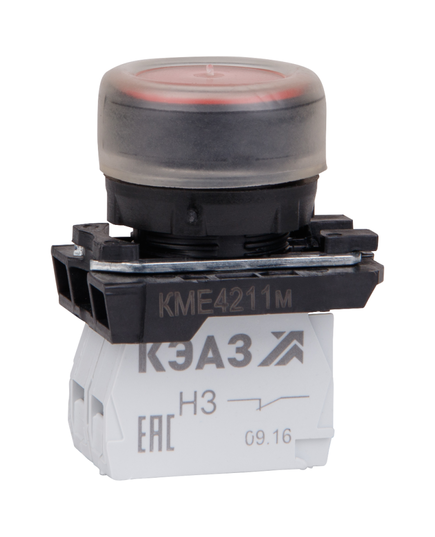 Кнопка КМЕ 4211м 1но+1нз цилиндр IP65 красн. КЭАЗ 248244
