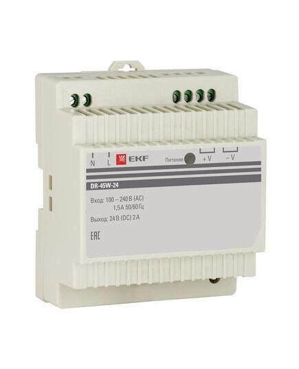 Блок питания 24В DR-45W-24 EKF dr-45w-24