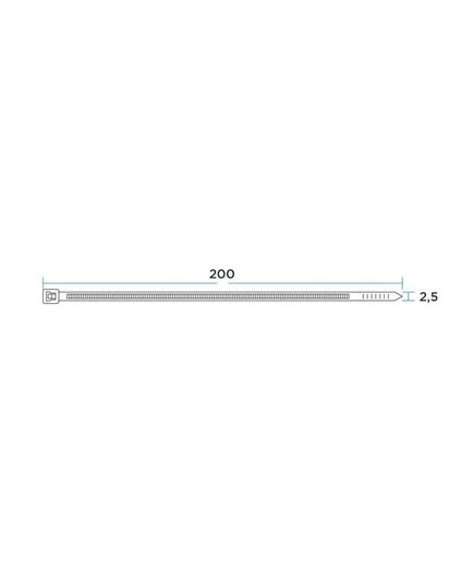 Хомут кабельный 2.5х200 нейл. черн. (уп.100шт) Rexant 07-0201-4, изображение 2