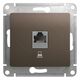 Механизм компьютерной розетки 1-м Glossa RJ45 кат.5е шоколад Schneider Electric ( SchE) GSL000881K