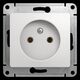 Механизм розетки 1-м СП Glossa 16А без заземл. бел. Schneider Electric ( SchE) GSL000141, изображение 2