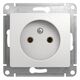 Механизм розетки 1-м СП Glossa 16А без заземл. бел. Schneider Electric ( SchE) GSL000141