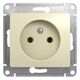 Механизм розетки 1-м СП Glossa 16А без заземл. беж. Schneider Electric ( SchE) GSL000241, изображение 3